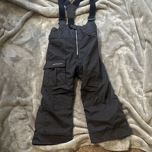 Obermeyer Grey Kids Snow Bib Pants with Adjustable Suspenders